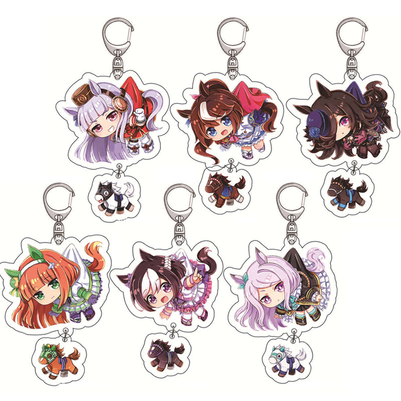 Uma Musume สวย Derby พวงกุญแจสัปดาห์พิเศษ Tokai Teio Mejiro McQueen ข้าวอาบน้ําอะคริลิคพวงกุญแจจี้เครื่องประดับพวงกุญแจสําหรับกระเป๋าของขวัญของสะสม