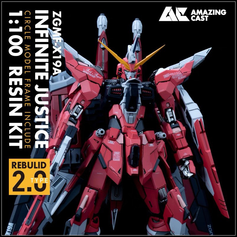 GMD 1/100 Infinite Justice 2.0 เวอร์ชันใหม่รีเซ็ตรุ่น ZGMF-X19A GK สีขาวรุ่น Gundam