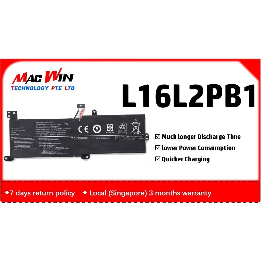L16L2PB1 L16C2PB1 L16C2PB2 แบตเตอรี่ทดแทนสําหรับ Lenovo IdeaPad 32014AST/IAP/IKB/ISK Series L16L2PB2