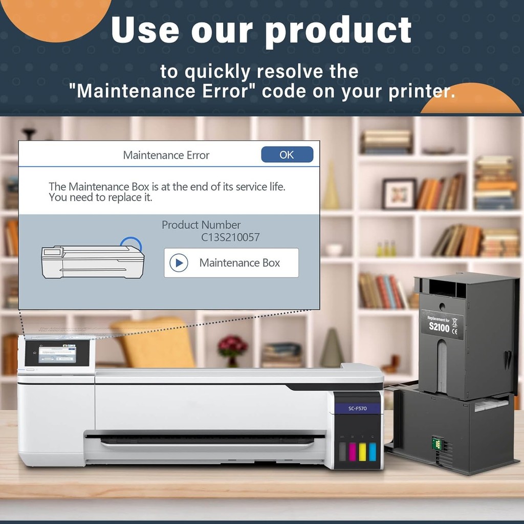 กล่องบํารุงรักษา F570 (C13S210057/S2100/SC13MB) สําหรับ Epson Surecolor SC-F570 SC-T3170 SC-T3170M S