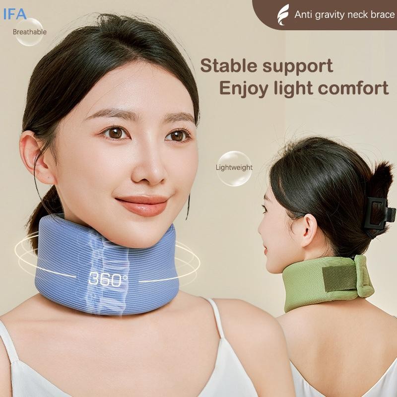 IFA 1 แพ็คคอสนับสนุนปรับคอปากมดลูกฟองน้ําคอ Protector สําหรับ Sleep Relief คอปวด Breathable คอสนับสน