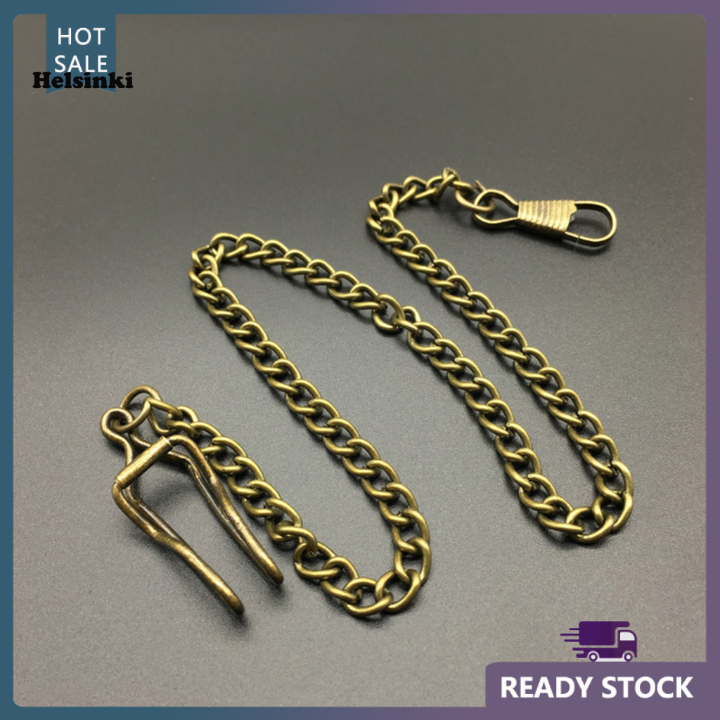 HLS Unisex Vintage Alloy Pocket Watch Link Chain สร้อยคอเครื่องประดับของขวัญ Decor