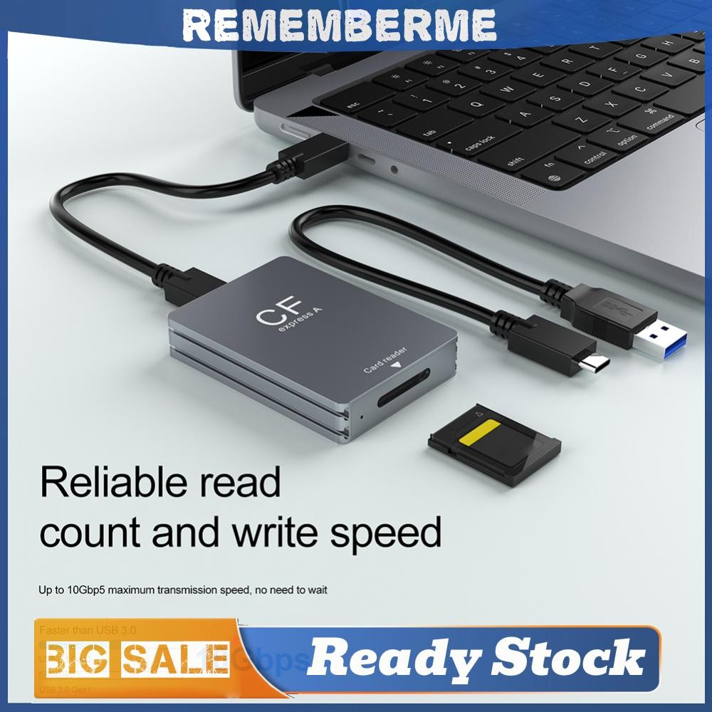 CFexpress เครื่องอ่านการ์ด Type A พร้อม USB C ถึง USB C/USB A สาย CF Express Card Reader อะแดปเตอร์ประเภท A รองรับ Android/Windows/ OS สําหรับ SLR