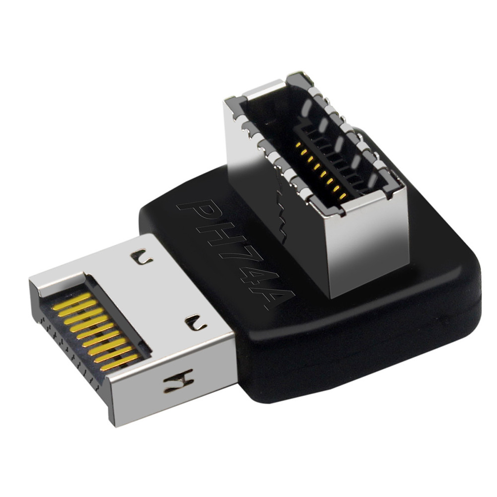 USB 3.1 Type E 90 องศาแปลงด้านหน้า USB C Header อะแดปเตอร์ด้านหน้า TYPE C ซ็อกเก็ตสําหรับเมนบอร์ดคอมพิวเตอร์ ราคา ถูกที่สุด ดีลบีเคเค แกลเลอรีภาพที่ 9