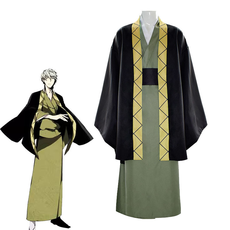 เครื่องแต่งกาย Cosplay Fukuzawa Yuji จาก Bungou Stray Dogs ชุดกิโมโน Samurai สำหรับงานฮาโลวีน