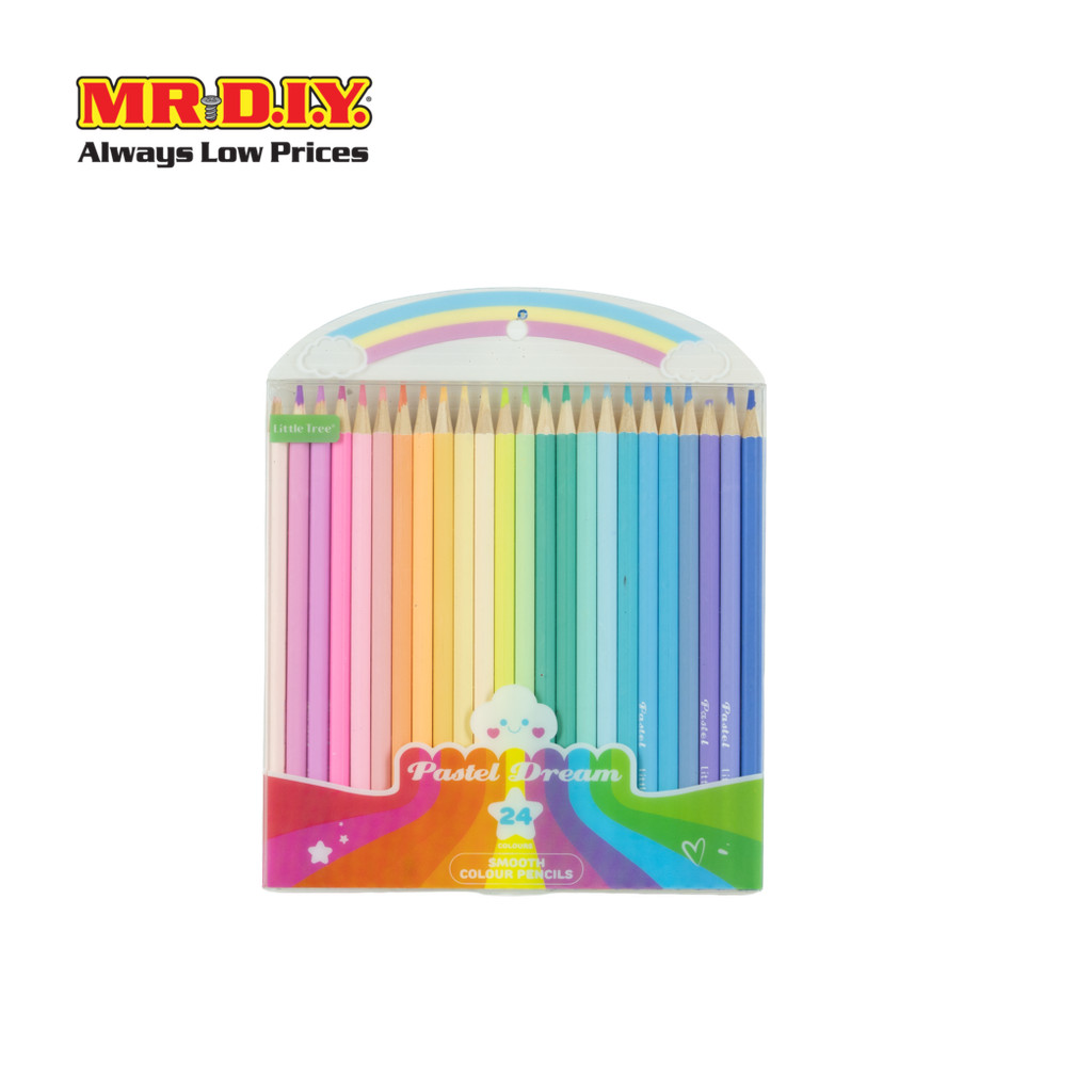 Little Tree ดินสอสีไม้พาสเทล ระบายลื่น จำนวน 24 สี