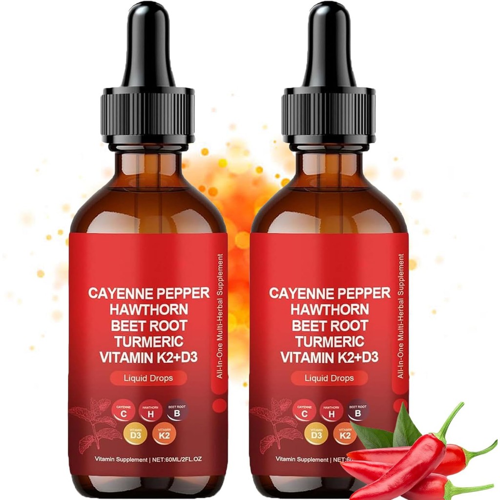 JRR Aeluro Cayenne Pepper Drops, Cayenne Pepper Extract, 60ml (2PCS)