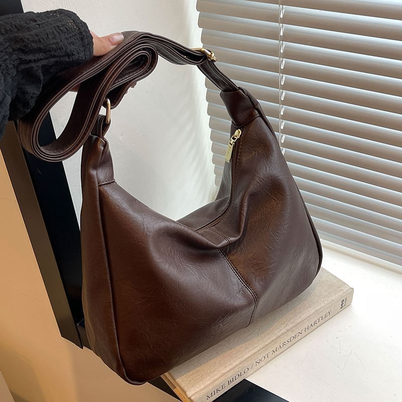 All-Match Retro Tote Bag Outing Messenger Bag กระเป๋าถือแฟชั่นความจุขนาดใหญ่ Commuter Work Shoulder 