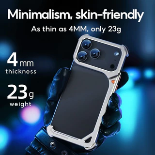 OATSBASF เคสโทรศัพท์โลหะกันชนเคสโทรศัพท์พร้อมขาตั้งเลนส์สําหรับ iPhone 17 Pro Max/17 Pro
