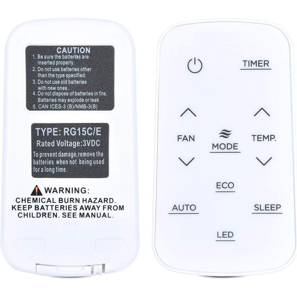 RG15C1/E รีโมทคอนโทรลทดแทนสําหรับเครื่องปรับอากาศโตชิบา RG15C1E 6A2M