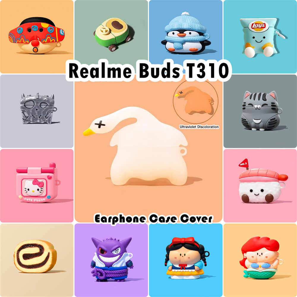 READY STOCK!นําไปใช้กับ Realme Buds T310 เคส Case เคสหูฟัง การ์ตูนคู่รัก ซิลิโคนนุ่ม เคส เคสหูฟัง NO