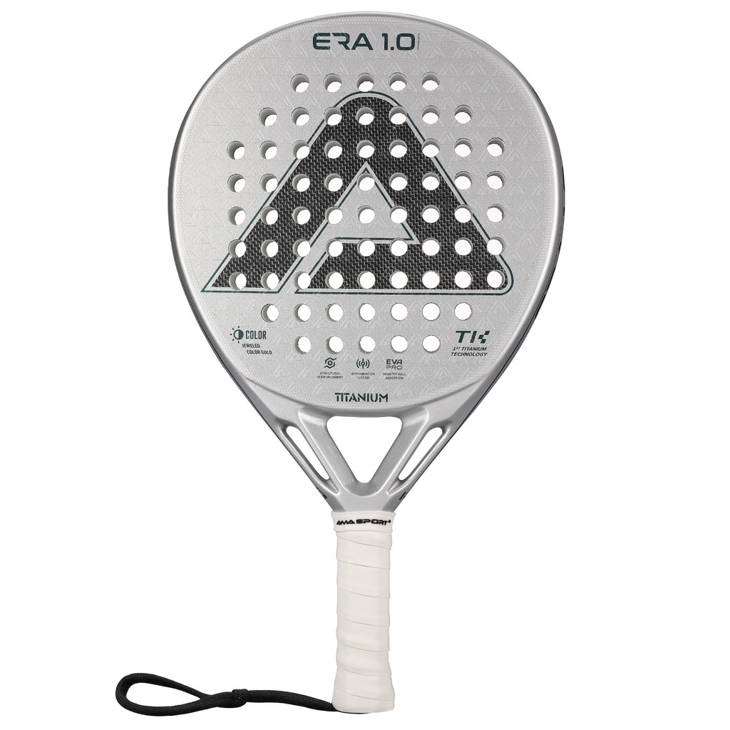 ไม้แบดมินตัน Amsport Padel พร้อมแกนโฟม EVA, พื้นผิวคาร์บอนไฟเบอร์ไทเทเนียมความยืดหยุ่นสูงการออกแบบที