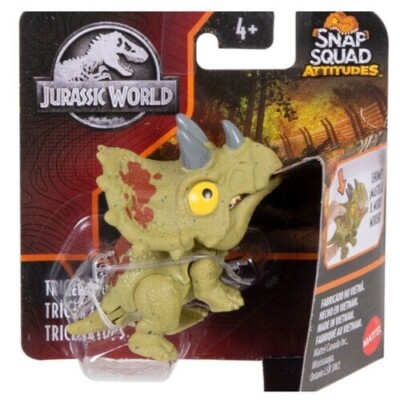 Jurassic World Snap Squad Attitudes - Triceratops Action Figure ของเล่น