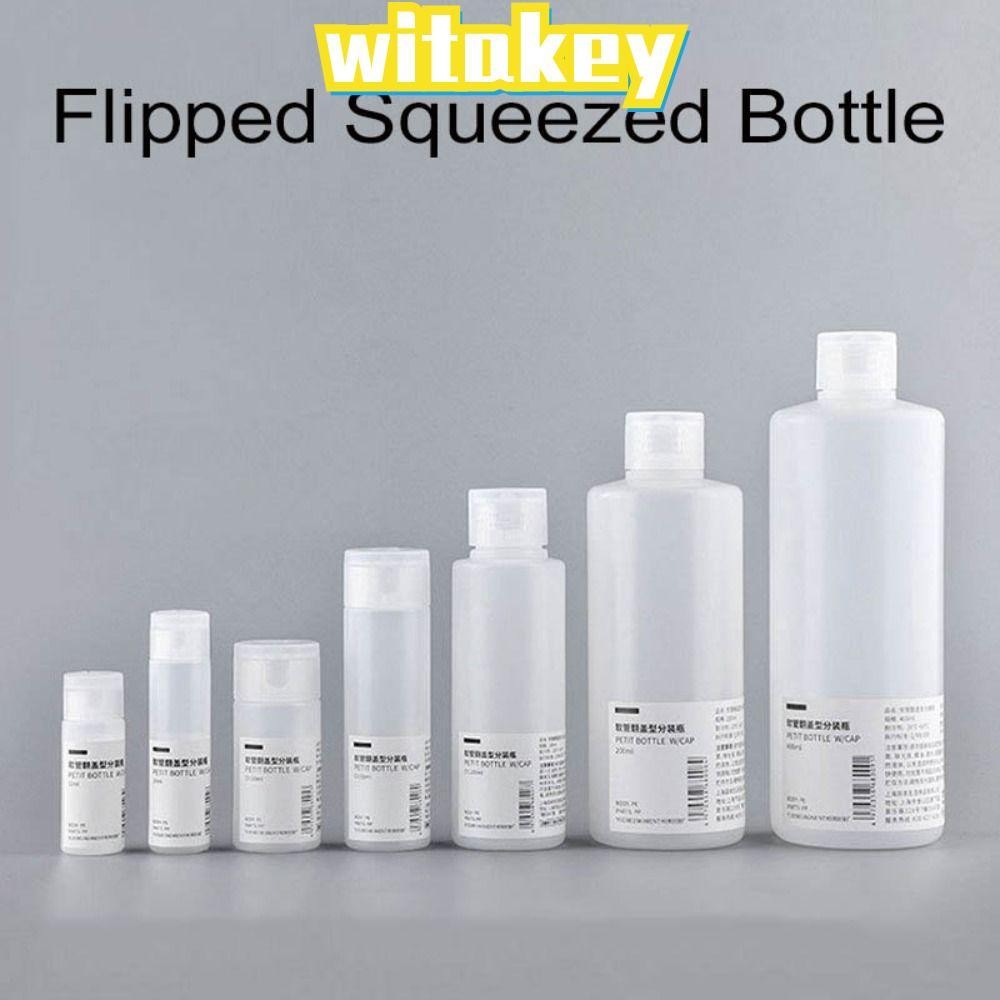 WITAKEY ขวดรีฟิล ใส่ของเหลวสำหรับพกพา ฝาแบบเปิด-ปิด สีขาวขุ่น มีให้เลือกหลายขนาด