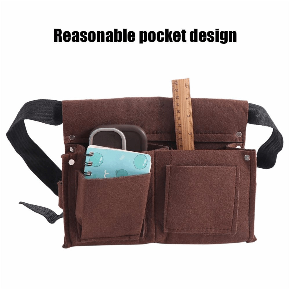 ชุดเครื่องมือเข็มขัด ดาISHEN1,ผ้าเคมีสวมใส่เครื่องมือกระเป๋าคาดเอว,การเสริมแรงหมุดหลายกระเป๋าสีน้ําตาลความจุขนาดใหญ่กระเป๋าเล็บช่างไม้สถานที่ก่อสร้าง - รูปที่ 7