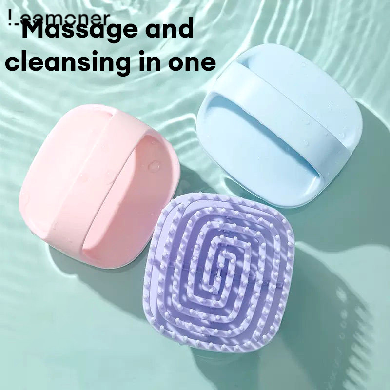 【Lemon】Brush Scalp Massage Comb Anti Itch Hair Washing Brush Cleaning Silicone Dry Wet Dual-use-LN