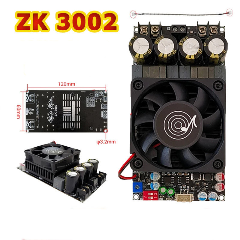 แท้ แอมป์จิ๋วขับซับ zk3002 TPA3255 300W*2 zk 3002 แอมป์จิ๋วขับซับ แอมป์ขับซับเบส แอมขับซับเบส zk-300