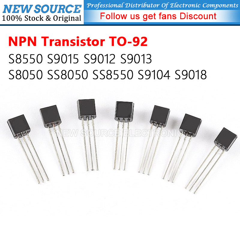 [50 ชิ้น] S8550 S9015 NPN TO-92 ทรานซิสเตอร์ S9012 S9013 S8050 SS8050 SS8550 S9104 S9018