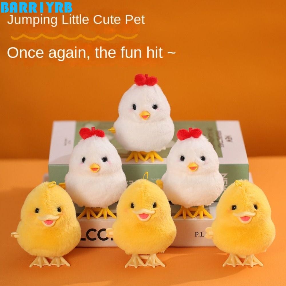 BARR1YRB Clockwork ฤดูใบไม้ผลิไก่ของเล่น,เดินเหมือนจริงเป็ดไขลานกระโดดของเล่น,ตุ๊กตาพวงกุญแจตุ๊กตาน่ารัก Interative Guide เด็กคลานของเล่นของขวัญ
