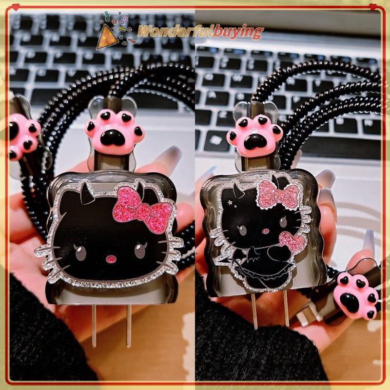 WBTH น่ารักสายชาร์จข้อมูลฝาครอบป้องกันชุดสําหรับ 18W 20W อะแดปเตอร์ชาร์จไขลานเชือกป้องกันกรณี Vary