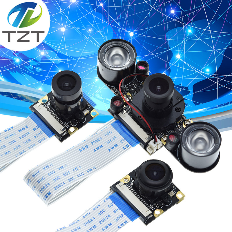 OV5647 5MP Raspberry Pi 4 Night Vision กล้อง Fisheye 70/95/160 องศา Focal ปรับกล้องสําหรับ Raspberry