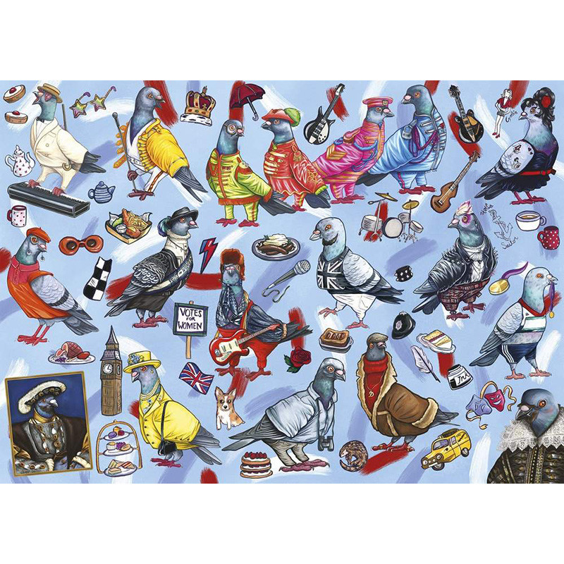 Gibsons British Imported Puzzle 1,000 ชิ้น British Pigeon G6607