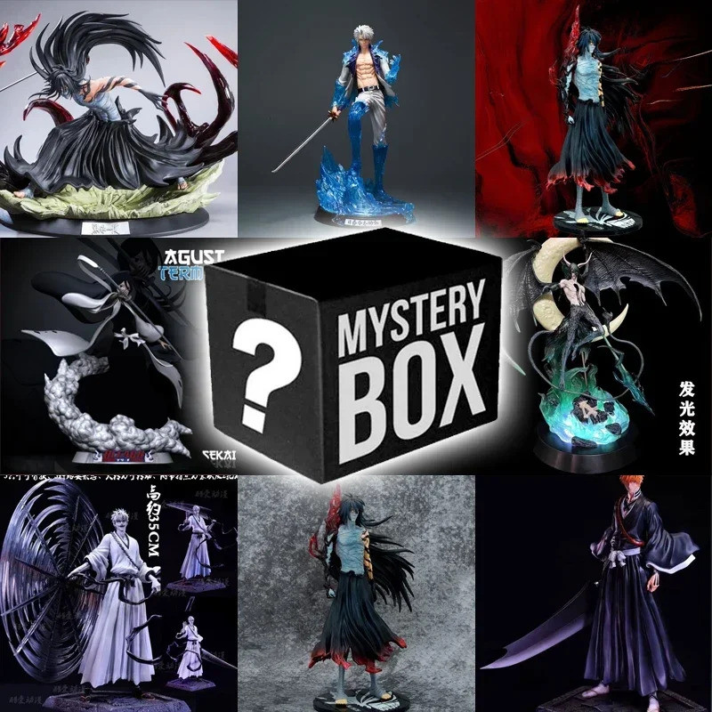 Bleach Anime Figures Blind Box Set - Kurosaki Ichigo, Aizen และ Rukia Action Figures