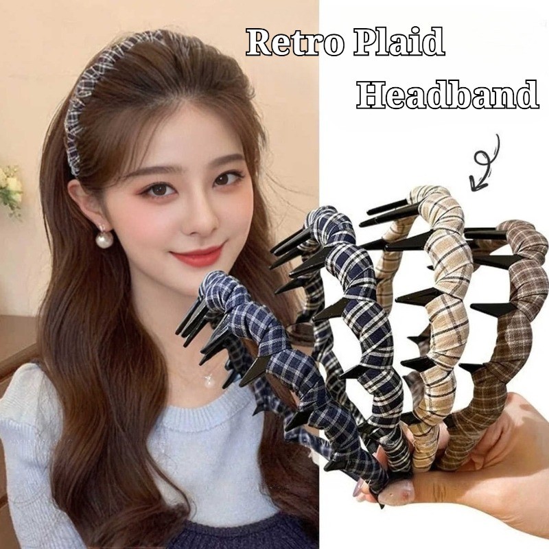 ที่คาดผมเกาหลีสำหรับผู้หญิง แกนมีขนาดสูง ฟันลื่น