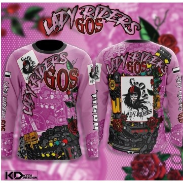 Gos Lady Riders Baju Tshirt ไมโครไฟเบอร์