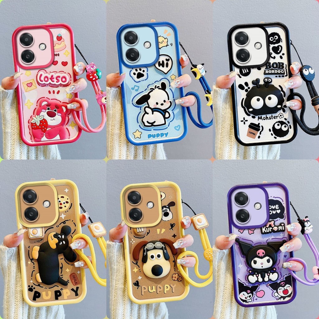 เคส OPPO A5i เคสโทรศัพท์ตุ๊กตาสติ๊กเกอร์น่ารัก