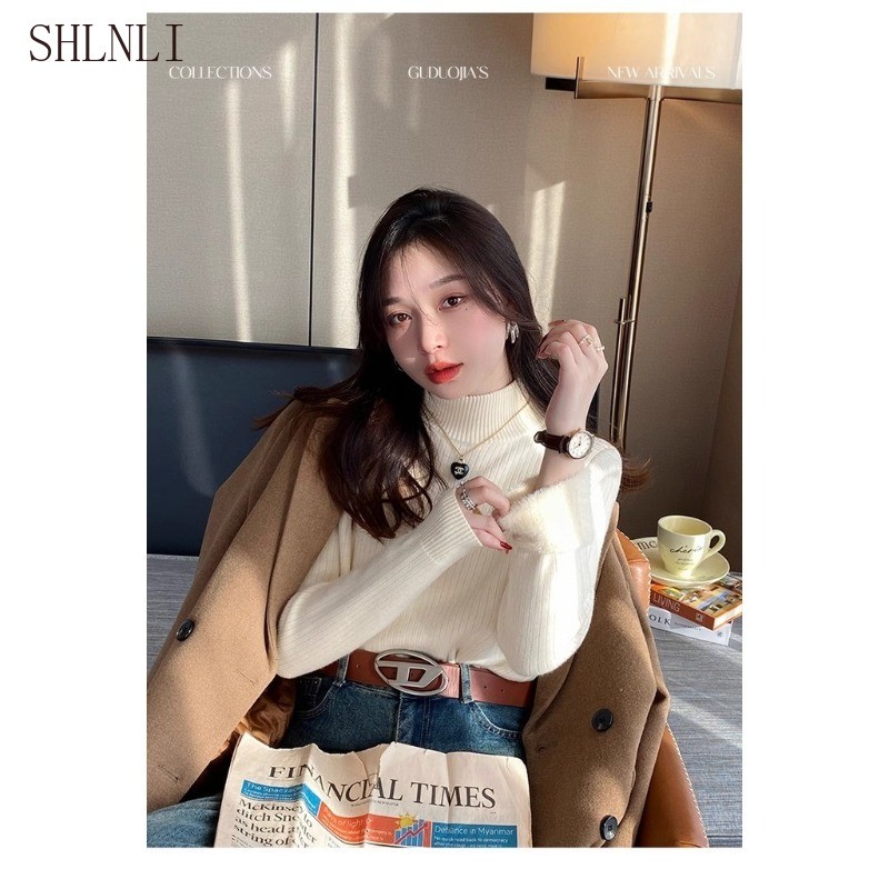 ฐานกำมะหยี่หนานอกฤดูหนาว ออกแบบครึ่งคอสูง ถักอย่างพิถีพิถัน - รูปที่ 7