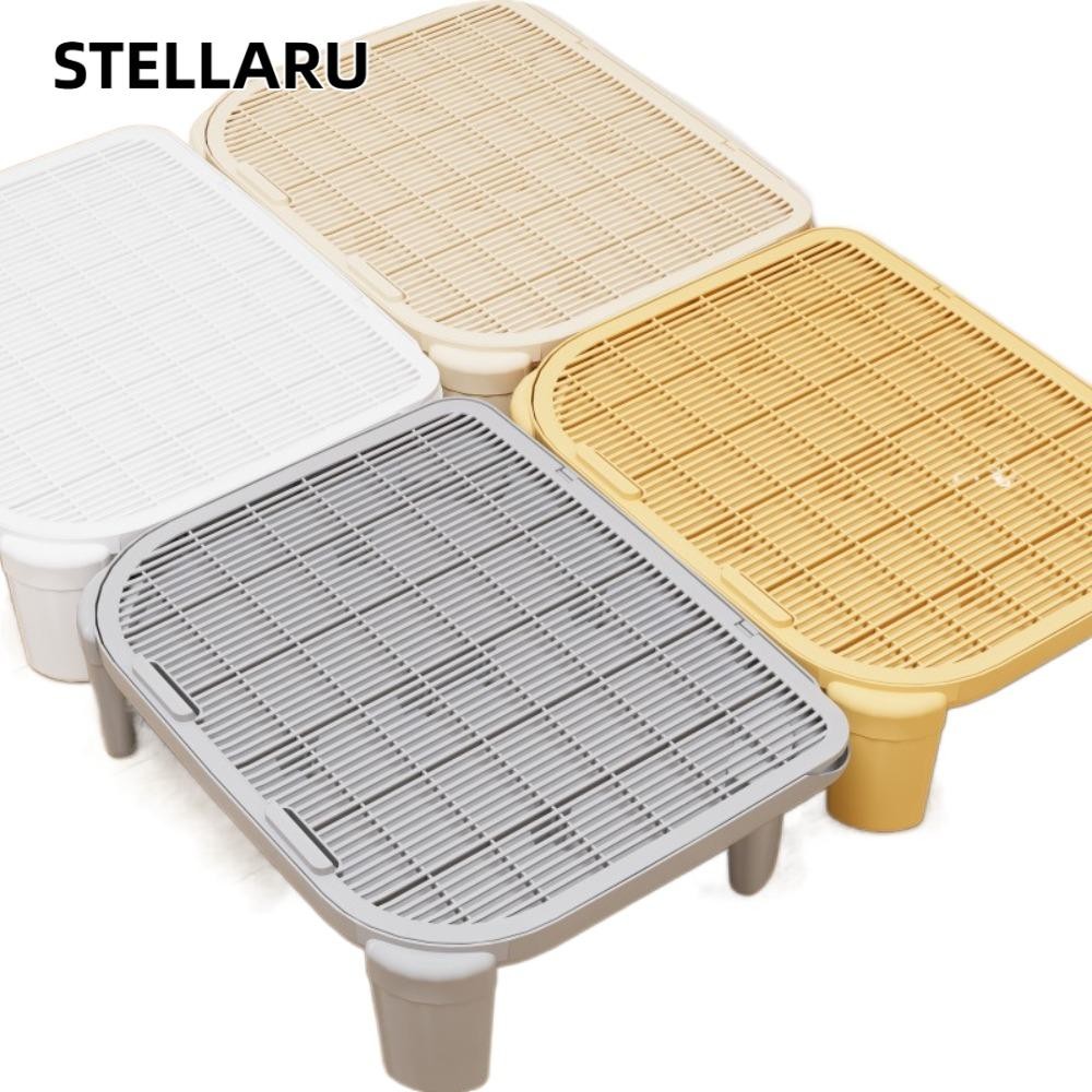 STELLARU เสื่อครอกแมวสําหรับสัตว์เลี้ยง, แผ่นรองครอกแมวป้องกันการพกพาขนาด 19.6 นิ้ว, เสื่อดักทรายแมวหลายสีแบบใช้ซ้ําได้อุปกรณ์สัตว์เลี้ยง