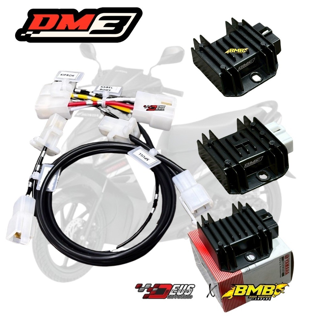 DMB FULLWAVE CABLE DC VARIO 110 คาร์บอน PNP KIPROK NMAX YAMAHA และ DMB