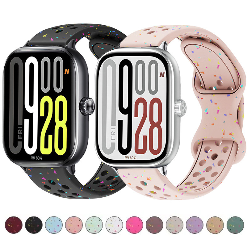 สายซิลิโคนสําหรับ Redmi Watch 5/นาฬิกา 4 สายรัดข้อมือสําหรับ xiaomi Mi Band 9 Pro/8 Pro สร้อยข้อมือระบายอากาศ