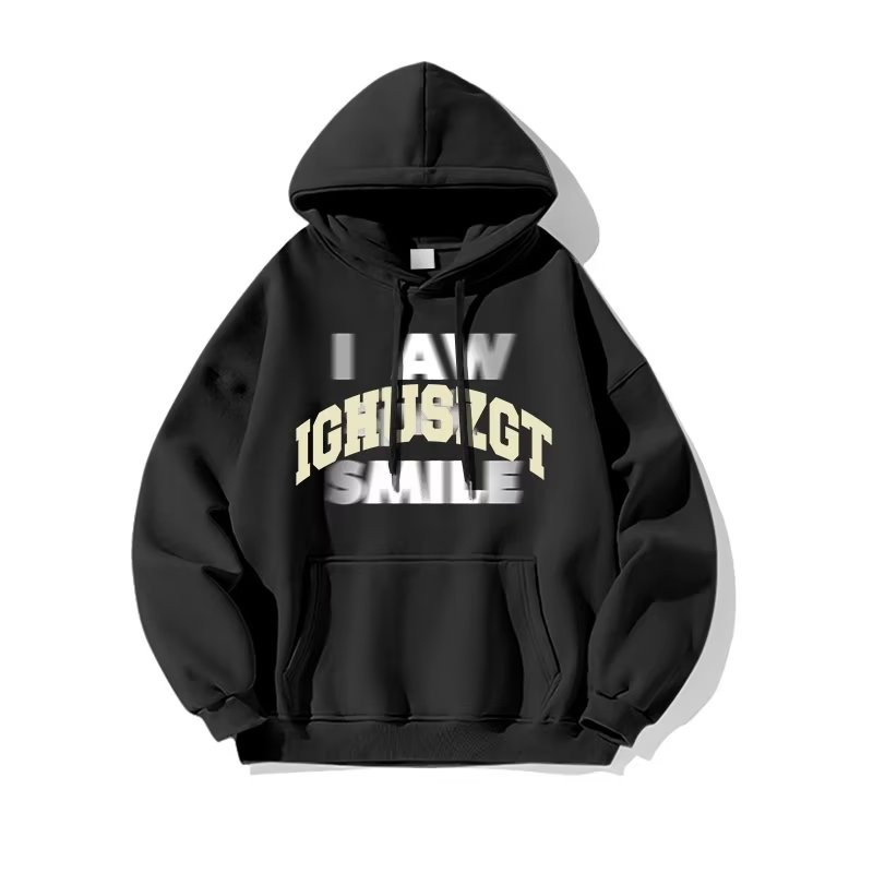 All-Match Letter CODเสื้อกันหนาวฤดูใบไม้ผลิฤดูใบไม้ร่วงสไตล์ใหม่หลวมInsฮ่องกงสไตล์พิมพ์Hooded 2024 2