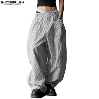 กางเกงลายทางสไตล์เกาหลี สำหรับผู้ชาย