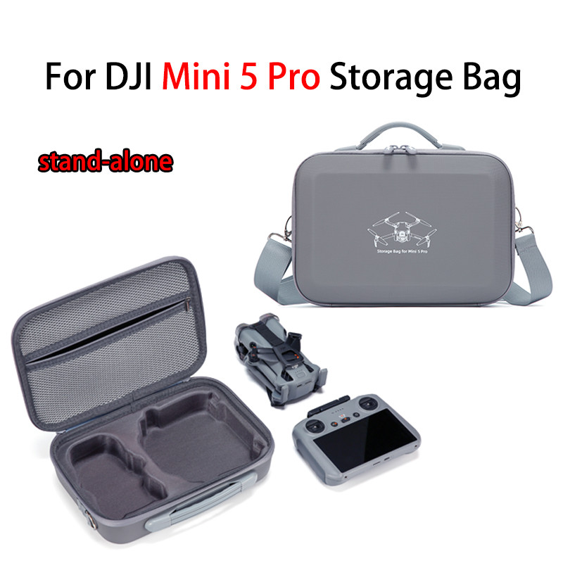 สําหรับ DJI Mini 5 Pro กระเป๋าเก็บของเดี่ยวแบบพกพากันกระแทกและป้องกันการตกกระเป๋าสะพายข้าง RC 2 รีโมทคอนโทรลกระเป๋าถือ Mini 5 อุปกรณ์เสริม