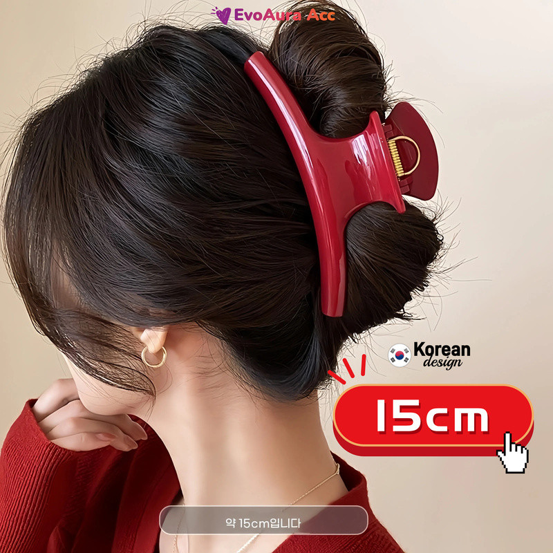 [EvoAura] กิ๊บฉลาม 15cm กันน้ำ หนีบผมหนาแน่นมาก ลุยสงกรานต์ไม่หลุด สีละมุนพรีเมียม