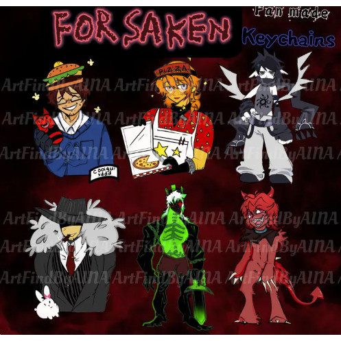 พวงกุญแจ Pre Forsaken พวงกุญแจอะคริลิค | 1x1x1x1,Two Time,Elliot,007n7,C00lokid,Mafioso