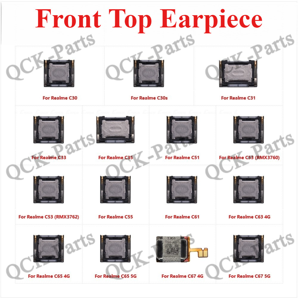 ด้านหน้า Earpiece หูเสียงลําโพง Flex สายสําหรับ OPPO Realme C30 C30s C31 C33 C35 C51 C53 C55 C61 C63 4G C65 5G C67