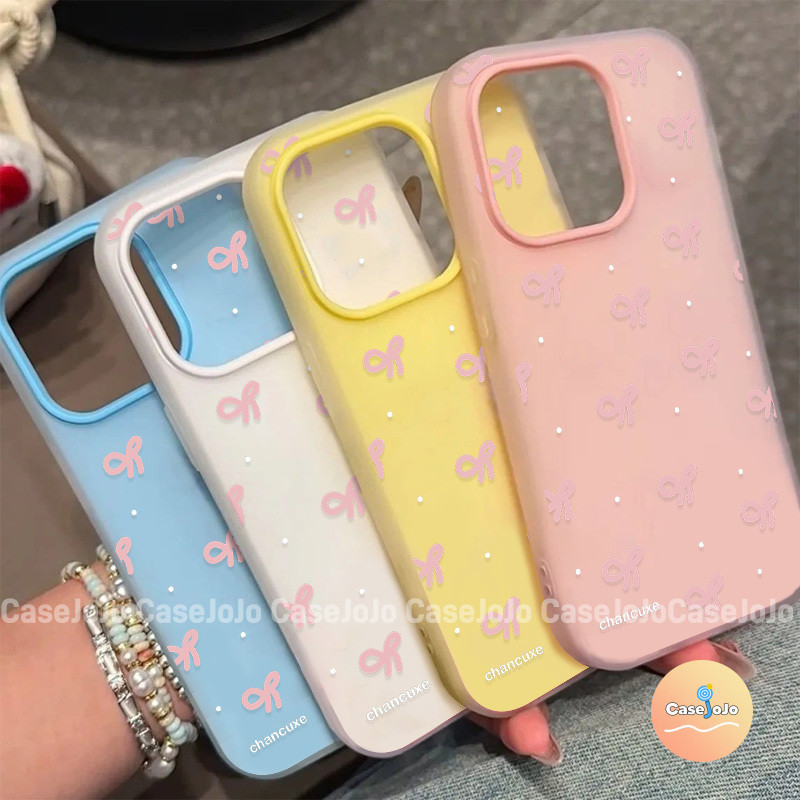 ปกอ่อน 2 in 1 มีให้ใช้งานกับ IPhone 16 12 15 14 13 Pro Max XR 7 14 16 8 15 Plus XS X Max โบว์จุดดอกจันสดชื่น