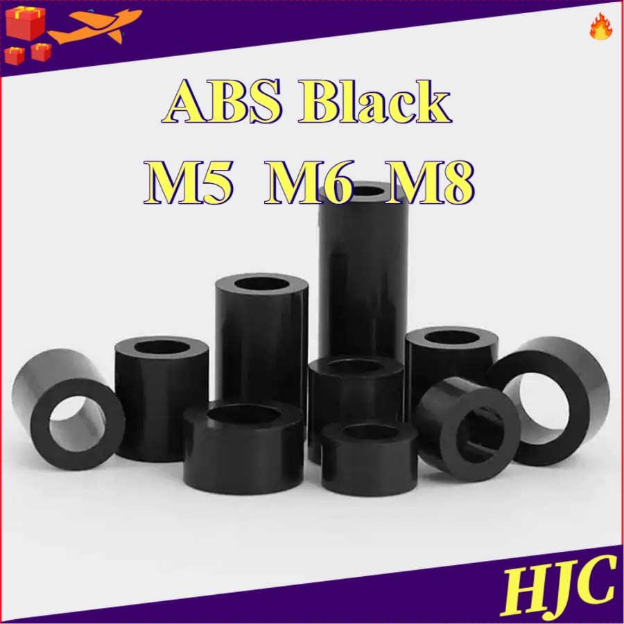 คอลัมน์แยก ABS สีดําผ่านคอลัมน์แขนไนลอน, คอลัมน์แยกฉนวน M5/M6/M8 <HJC-MB>
