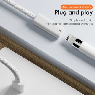 สายชาร์จดินสอ Fonken USB C Type-C ถึง iPencil Converter สําหรับดินสอ Aple 1st Gen บลูทูธจับคู่ Pad 10th 11th Gen