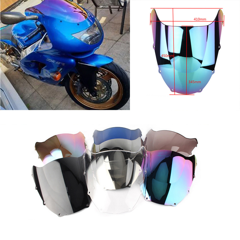 รถจักรยานยนต์หน้าจอ Double Bubble กระจก Deflector Protector WindScreen สําหรับ Kawasaki Ninja ZX-9R 
