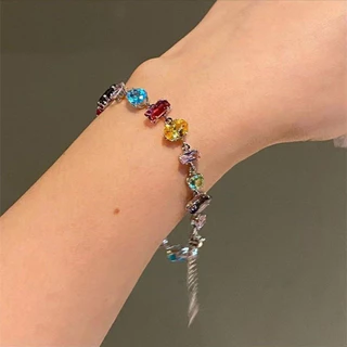 สร้อยข้อมือเพทาย สีสันสดใสมากมาย เครื่องประดับแฟชั่นสำหรับผู้หญิง