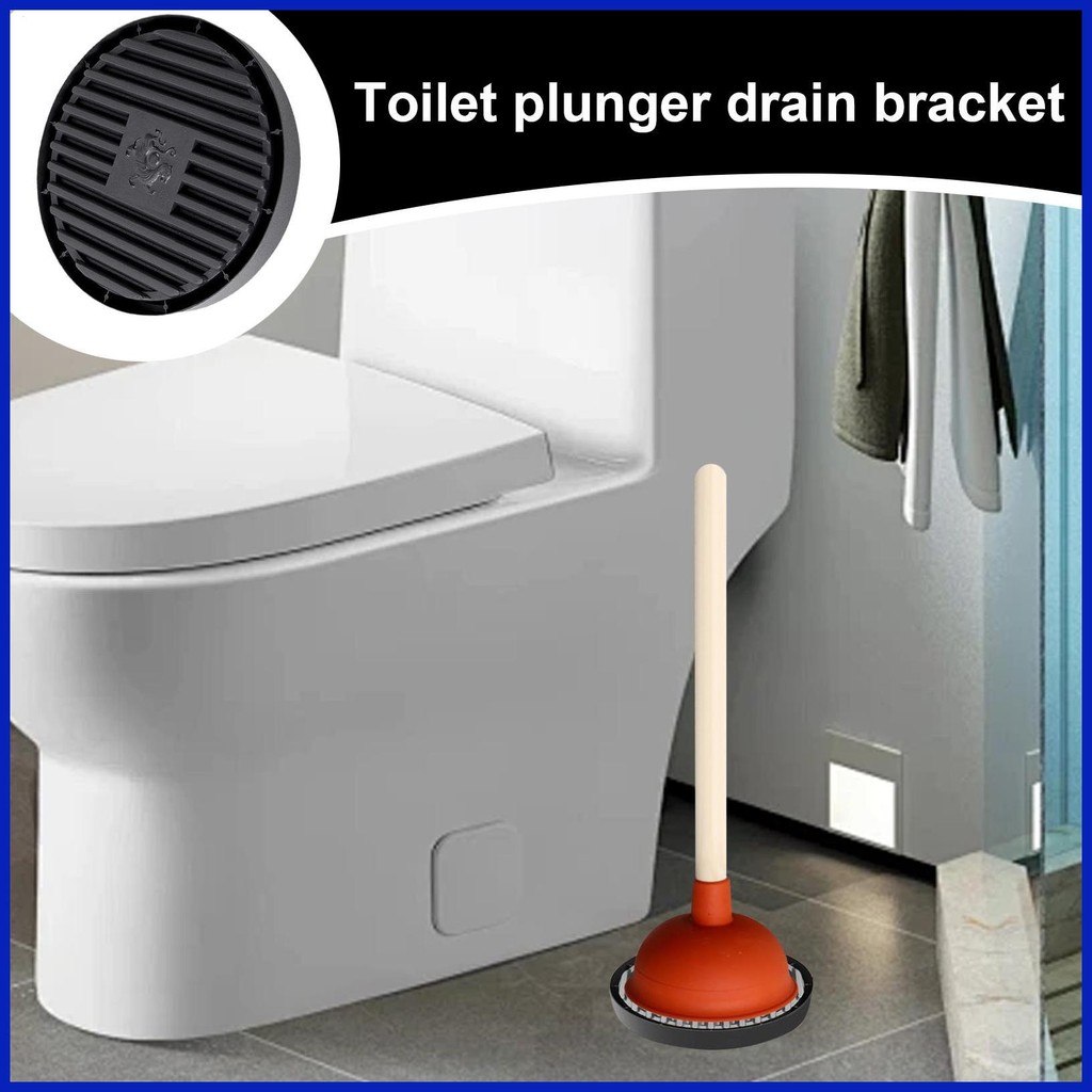 Plunger ผู้ถือรอบห้องน้ํา Plunger Mat Plunger Stand Holder ห้องน้ํา Plunger Mat Allows น้ํา Evaporat