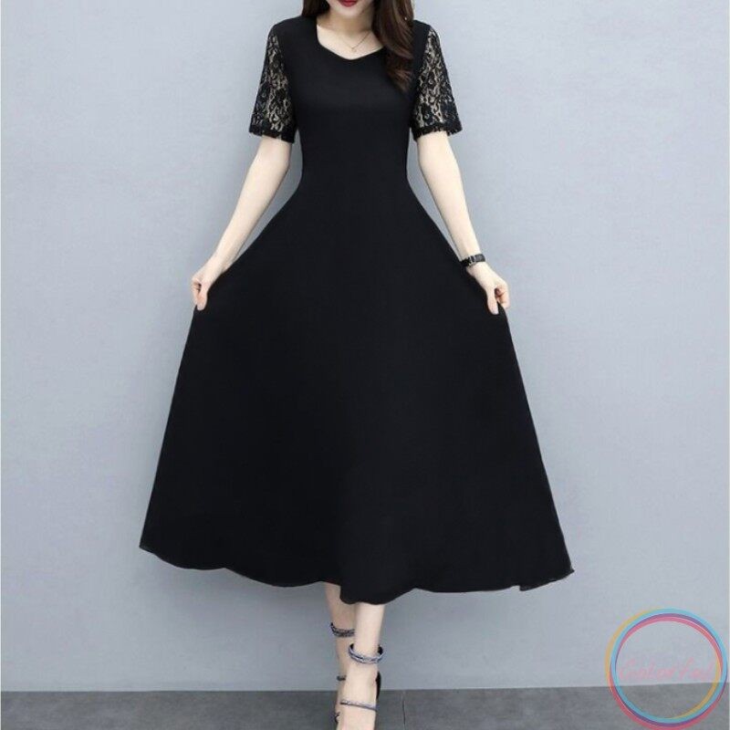 ชุดยาวแขนสั้นสำหรับผู้หญิง สไตล์ 다양 사이ส์พิเศษเพื่อความพอดีทุกทรงตัว