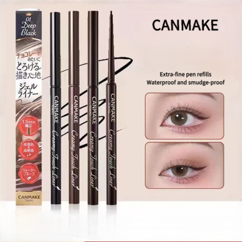 CANMAKE อายไลเนอร์ปากกาติดทนนานกันน้ํา Anti-Smoothing บางและง่ายต่อการสี ราคาถูก Shopee Lazada