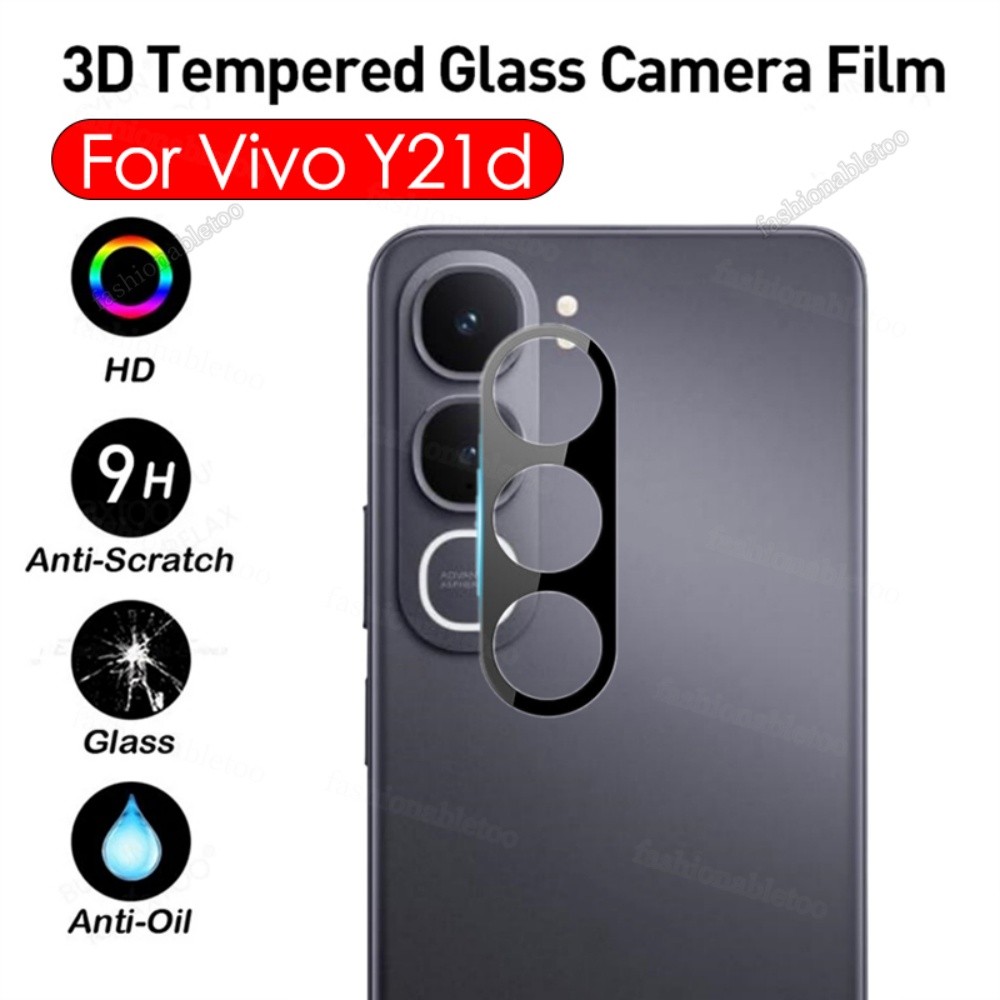 3Dกล้องเลนส์ป้องกันฟิล์มสําหรับVivo Y21 d Y21d Y 21d VivoY21d 2025 กระจกนิรภัยคลุมทั้งหมดป้องกันฟิล์