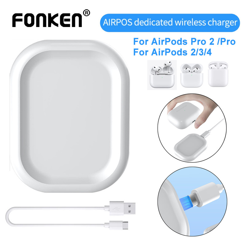 Fonken Wireless Charger Dock Station แผ่นแม่เหล็กสําหรับ AirPods Pro 2/AirPods Pro/AirPods2/3/4